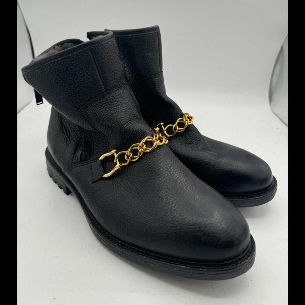 Pajar Heritage Collection Leather Sherling Boots Black Size 11 US Men's